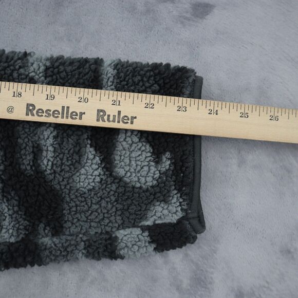 Cozy SHERPA Sweater Womens 2XL Gray Mock Neck Zip Fleece Camouflage Pocket - Picture 5 of 16